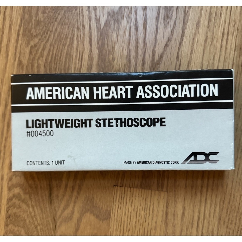 Vintage 1980s-90s AHA Lightweight‎ Stethoscope NOS American Diagnostic Corp